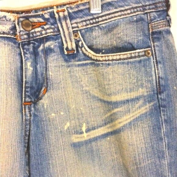 Y2K Hippie Denim Capris Jeans Sz 9 Distressed Details Boho Gypsy Festival VNTG - Picture 5 of 10